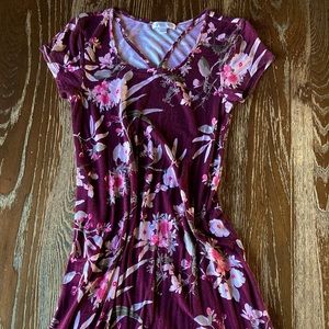 Cute Bright Floral Midi Dress